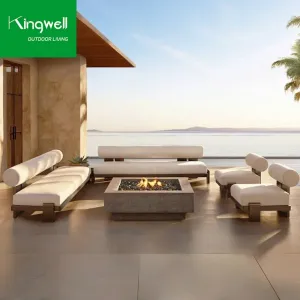 New Arrival Aluminum Frame Outdoor Patio Garden Sofa Set Soft Cushion Balcony Furniture for Hotels Parks Courtyards