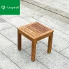 Outdoor Furniture Teak Outdoor Side Table Small Patio Garden Wood Furniture Coffee Table for Sun Lounger