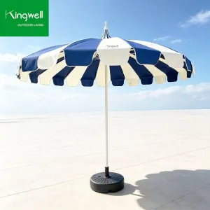 Outdoor Umbrella Treated Aluminum Frame Multi Color Customizable Fabric Resort Outdoor Sun Shade
