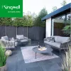 2025 Patio Furniture Set Outdoor Garden Furniture Gray Rope Woven Waterproof Lounge Sofa with Manufacturer Price