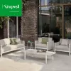Popular Luxury Modern Durable UV Resistant Outdoor Furniture New Design All Weather Garden Aluminum Sofa