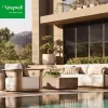 Popular Luxury Outdoor Furniture New Design All Weather Garden Aluminum Sofa