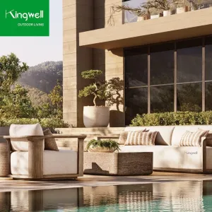 Popular Luxury Outdoor Furniture New Design All Weather Garden Aluminum Sofa