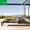 Portable Hotel Outside Beach Lounge Luxury Furniture Outdoor Metal Aluminum Sunbed for Garden Terrace Park