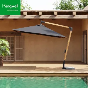 Portable Traditional Outdoor Patio Beach Umbrella Sun Shade Eco-Friendly Aluminum Frame Furniture Parasol Courtyard Dining