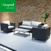 Resin Design Outdoor Furniture Sofa Set With Rattan Rope Woven for Patio Garden Use