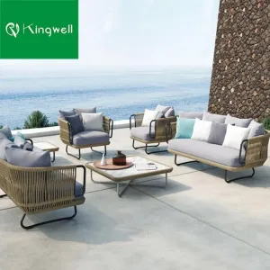 Unique Design Outdoor Furniture Sofa Hotel Used Waterproof Outdoor Furniture with Cushions
