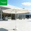 Wholesale Large Outdoor Polyester Parasol Patio Umbrella Garden Furniture Waterproof Anti-UV Foldable Beach Lounge Sand Base