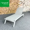 Wholesale Price Commercial Pool Furniture Set Waterproof Aluminum Portable Beach Loungers Stackable Sun Loungers Courtyard Hotel