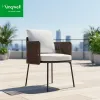 Wholesales Price Home Outdoor Furniture Garden Chair Portable Aluminum Bar Dining Chairs for Bistro Hotel Apartment Resort