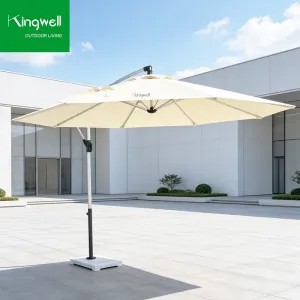 20m 25m Rectangle Offset Cantilever Sun Waterproof Aluminum Parasol Patio Umbrellas for Pool Garden Deck