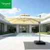10x13 FT Modern Hotel Garden Parasol Umbrella Double Top Waterproof Anti-UV LED Patio Umbrellas