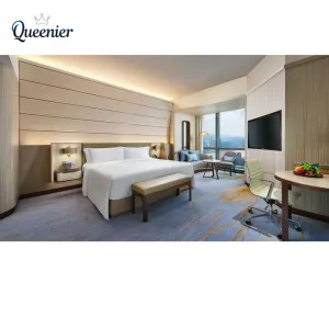 Boutique Hotel Furniture Manufacturers China Factory Modern 5 Star Hotel Furniture Project Solid Wood Standard Hotel Bedroom Set
