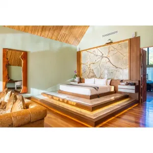 China Factory 5 Star Hotel Custom Solid Wood Modern Luxury Bedroom Sets for Apartment Villa
