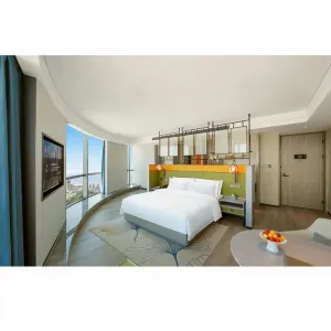 China Manufacturer Factory Modern Luxury 5 Star Resort Hotel Chic Wooden Hotel Bedroom Set Renovation Full Hotel Room Furniture