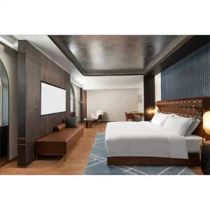 China Manufacturer Hotel Bedroom Villa Exterior Wall Decoration Modern 5 Star Hotel Furniture Set Solid Wood Hotel Equipment Set