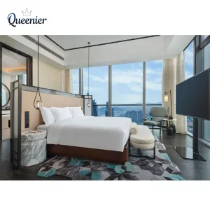 China Manufacturer Modern Full Hotel Room Furniture Luxury Resort Hotel Renovation Project 5 Star Hotel Bedroom Furniture Set