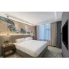 China Supplier American Modern Solid Wood Hotel Bedroom Furniture Set for Apartment Villa Use Eco-Friendly Customized Color