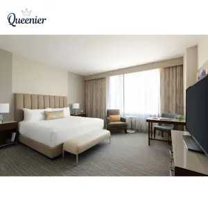 Commercial Hotel Bedroom Furniture Set Solid Wood Modern Design Eco-Friendly Villa Apartment Guest Room Suites Furniture