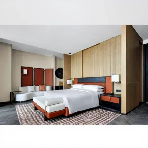 Commercial Hotel Furniture Custom Luxury Modern Five-star Hotel Bedroom Sets Hotel Guest Room Furniture Set for Apartment