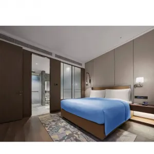 Custom Modern Luxury Solid Wood Hotel Bedroom Furniture Sets 5 Star Hotel Room Furniture Project for Apartment