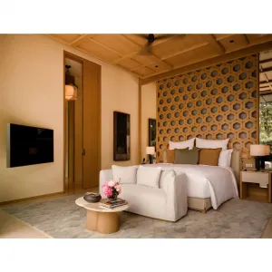 Custom Modern Wooden Design 5-Star Hotel Furniture Project Solution Luxury Resort Hotel Bedroom Set Full Hotel Room Furniture