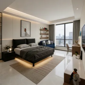 2026 Customized Modern Hotel Bedroom Furniture Set Hotel Apartment Furniture Suite Wardrobe Bed for Hospitality Projects