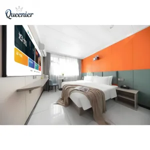 Customized Modern 5 Star Commercial Hotel Panel Solid Wood Eco-Friendly Hotel Beds Bedroom Furniture Set for Villa Apartment