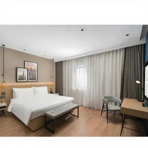 Customized 5-star Hotel Bedroom Furniture Sets Luxury Modern Solid Wood Hotel Room Furniture Hotel Apartment Project