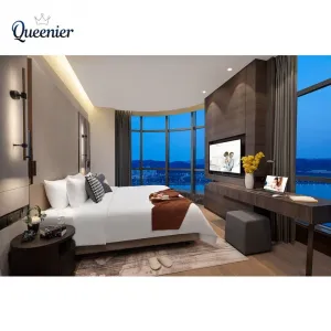 Factory Direct Five Star Modern Hotel Bedroom Furniture Set 3d Design Service Customized Hotel Room Furniture Set for Apartment
