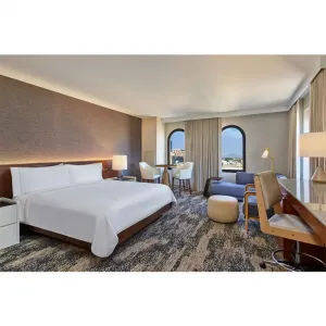 Factory Direct Modern Hotel Bed 5 Star Hotel Bedroom Set Customizable Sizes Colors Durable Apartment Luxury Hotel Room Furniture
