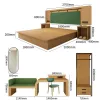 Factory Direct Modern 5 Star Full Hotel Room Furniture Wood King Size Hotel Bed Hotel Bedroom Set Applicable Louvre Hotel