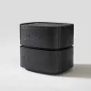 Factory Direct Sale Black Solid Wood Nightstand Set Luxury Hotel Bedroom Bedside Table Durable Marble Top Minimalist Nightstand