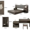 Factory Direct Sale Modern Luxury Hotel Bedroom Furniture Set 5 Star Standard Hotel Room Furniture Bed Panel Headboard for Sale