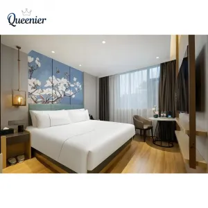 Factory Direct Sale Simple Modern Design Hotel Bedroom Furniture Sets Customized Boutique Furniture Hotel Bed Renovation Project