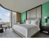 Factory Hotel Furniture Foshan 5 Star Hotel Bedroom Furniture Set Modern Custom Solid Wood Luxury Queen Size Hotel Bed Headboard