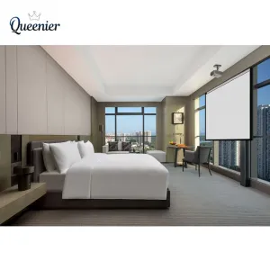 Factory Manufacturer Custom Modern Hotel Bed 5 Star Hotel Bedroom Set Full Room Furniture Project Hotel Refurbishment Solutions
