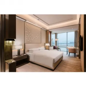 Factory Modern Luxury Solid Wood Commercial 5 Star Hotel Furniture Set Guest Room Custom Eco-Friendly Durable Apartment Bedroom