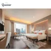 Factory Modern 5 Star Hotel Furniture Manufacturer Solid Wood Queen Size Bed Hotel Standard Apartment Project Hotel Bedroom Set