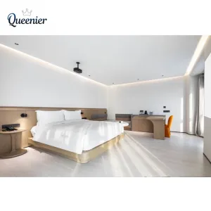 Factory Supplier Hilton Hotel Bedroom Set Hotel Solution Solid Wood Modern Complete Hotel Room Furniture for Apartment Villa