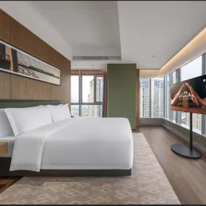 Factory Wholesale Custom Luxury 5 Star Hotel Furniture Hotel Bed Apartment Hotel Room Furniture Solid Wood Hotel Bedroom Set