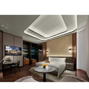 Foshan Factory Manufacturer Modern 4 Star Hotel Bedroom Furniture Set Custom Hotel Room Furniture Hotel Revonation Project