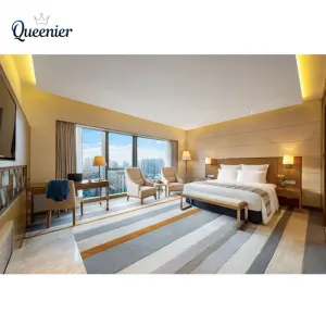 Foshan Factory Manufacturer 5 Star Hotel Guest Room Furniture Bedroom Sets Modern Custom Full Size Hotel Bedroom Furniture Set