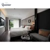 Foshan Factory Wholesale Price 5 Star Hotel Furniture Wood Hotel Double Bed Complete Bedroom Set Hotel Guest Room Furniture