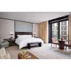 Foshan Hotel Furniture Manufacturer Commercial Hotel Bedroom Set Modern Solid Wood King Size Hotel Room Bed for Villa Apartment