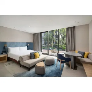 Foshan Kunyi Furniture Supplier 5 Star Hotel Bedroom Set American Modern Wood Hotel Renovation Project Full Hotel Room Furniture