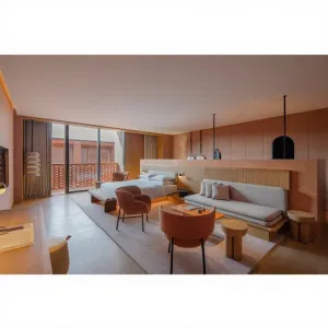 Foshan Manufacturer Custom Full Hotel Room Furniture 5 Star Standard Modern Design Hotel Bedroom Set Commercial Panel Furniture