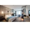 Foshan Manufacturer Custom 5 Star Hotel Furniture Modern Luxury Solid Wood Hotel Bedroom Set Apartment Hotel Suites Project