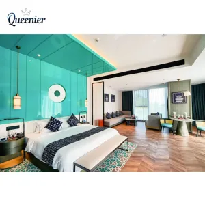 Foshan Manufacturer Direct Supplier Hotel Bedroom Set Modern Solid Wood Hotel Room Resorts Hotel Project Furniture