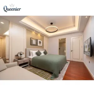 Foshan Manufacturer 5-Star Standard Hotel Bedroom Solid Wood Furniture Sets Custom Modern Luxury Apartment Use High Quality